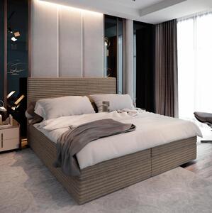 Tapecirani krevet boxspring ISPIRA 160x200 cm svijetlosmeđa Madrac: Bonell opružni madrac