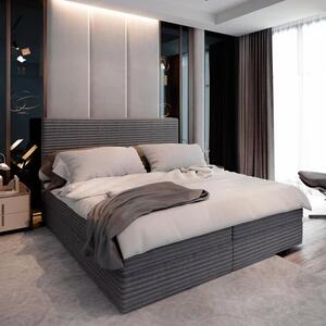 Tapecirani krevet boxspring ISPIRA 140x200 cm siva Madrac: Bonell opružni madrac