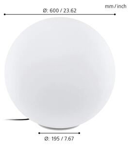 Eglo 98108 - LED RGB Vanjska podna lampa MONTEROLO-C 1xLED/9W/230V IP65