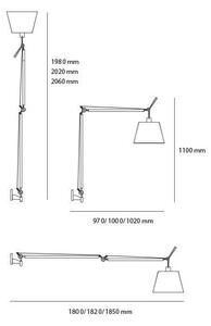 Artemide AR 0564010A+AR 0780030A+AR 0779010A - Podna lampa TOLOMEO MEGA 1xE27/150W/230V