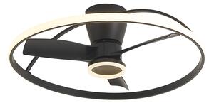 Stropni ventilator crni uklj. LED s daljinskim upravljačem - Steer