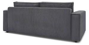 Tamno siva sklopiva sofa od samta 245 cm Nihad – Bobochic Paris