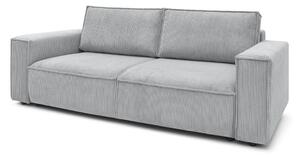 Svijetlo siva sklopiva sofa od samta 245 cm Nihad – Bobochic Paris