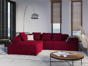 Kutna garnitura od crvenog baršuna (varijabilna) Rome Velvet - Cosmopolitan Design