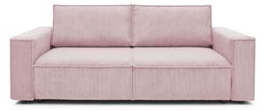 Svijetlo ružičasta sofa na razvlačenje Bobochic Paris Nihad, 245 cm