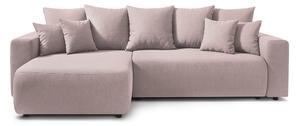 Svjetlo ružičasti dvostrani kauč na razvlačenje Bobochic Paris Envy