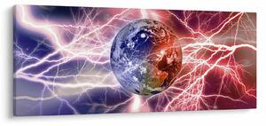 Slika - Zemaljska kugla pod strujom (120x50 cm)