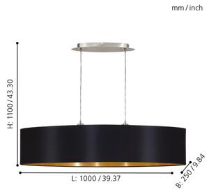 Eglo 31616 - Luster na sajli MASERLO 2xE27/60W/230V