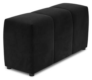 Crni baršunasti naslon za ruke za modularnu sofu Rome Velvet - Cosmopolitan Design