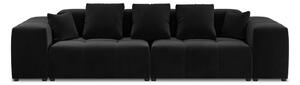 Crna baršunasta sofa 320 cm Rome Velvet - Cosmopolitan Design