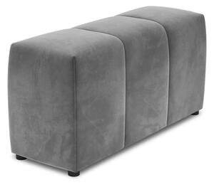 Sivi baršunasti naslon za ruke za modularnu sofu Rome Velvet - Cosmopolitan Design