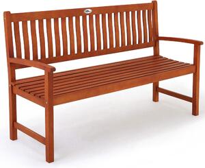 Vrtna klupa MAXIMA, 152x55x90 cm, prirodna smeđa Casaria