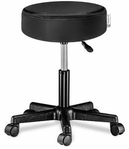 Casaria Tabure na kotačima BONY, Ø35 cm, crni
