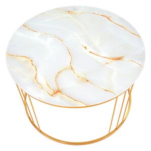 Stolić za kavu zlatne boje Mauro Ferretti Simple Paris, ⌀ 70 cm