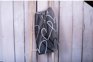 Sivo-smeđa mikroplišana deka My House Heart, 150 x 200 cm