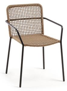 Bež vrtna stolica sa čeličnom konstrukcijom Kave Home Bomer