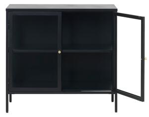 Crna vitrina Unique Furniture Carmel, duljina 90 cm