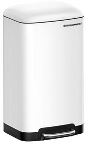SongmicsHome Kanta za smeće (otpad) s tihim zatvaranjem SLOW, 30 l, bijela