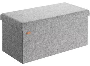 Casaria Tabure s prostorom za odlaganje EDMUND, 80x40x40cm, svijetlo siva