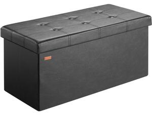Casaria Tabure s prostorom za pohranu KYLE, 80x40x40 cm, crni