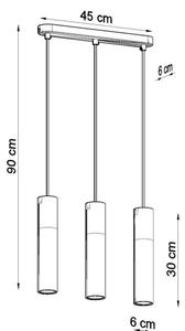 Luster na sajli BORGIO 3xGU10/40W/230V