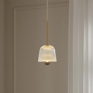 Nuura Aps LED viseća svjetiljka Asteea 1, Ø 12 cm, boja mesinga/prozirna, prigušiva, Zlato / mjed, Dnevni boravak/blagovaonica, Metal