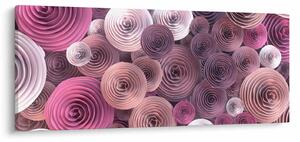 Apstraktna slika cvijeća ruže (120x50 cm)