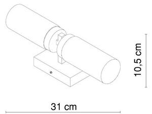 Globo 7816 - Zidna svjetiljka za kupaonicu SPACE 2xE14/40W/230V IP44