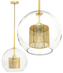 Staklena viseća svjetiljka zlatna Loft APP555-1CP 25cm