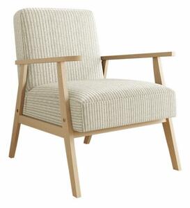 Fotelja Clovis 100Svijetlo smeđa, 76x59x67cm, Tkanina, GambeNoge: Drvo