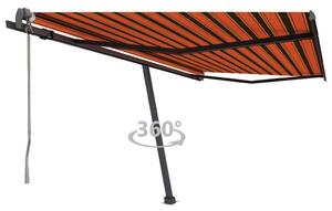 VidaXL Samostojeća automatska tenda 400x350 cm narančasto-smeđa
