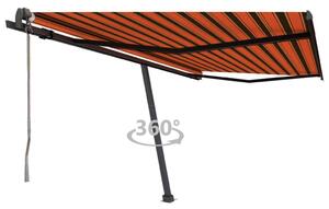 VidaXL Samostojeća automatska tenda 450x350 cm narančasto-smeđa