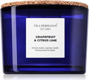 Vila Hermanos Apothecary Cobalt Blue Grapefruit & Citrus Lime mirisna svijeća 350 g