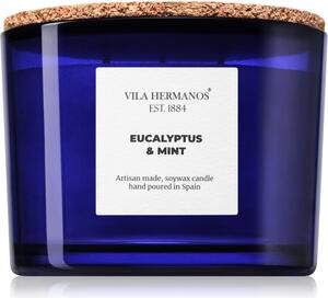 Vila Hermanos Apothecary Cobalt Blue Eucalyptus & Mint mirisna svijeća 350 g