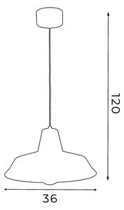 Luster na sajli CLASS 1xE27/15W/230V crvena