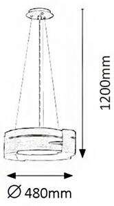 Rabalux 2245 - Luster BERBERA 3xE27/60W/230V bukva