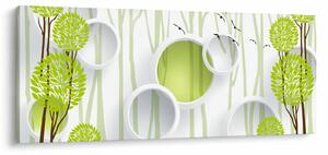 Slika apstrakcije s drvećem (120x50 cm)