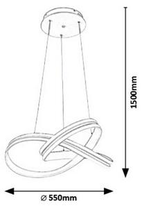 Rabalux 5891 - LED luster na sajli TULIO LED/60W/230V