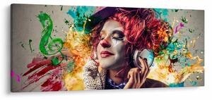 Slika - Umjetnica sa slušalicama (120x50 cm)