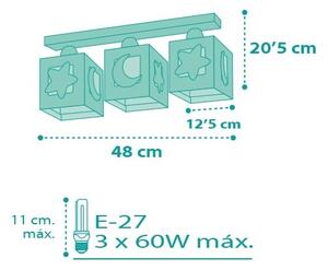 Dalber D-63233NH - Dječja stropna svjetiljka MOONLIGHT 3xE27/60W/230V