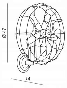 Azzardo AZ1349 - Zidna svjetiljka FAN 5xE27/60W/230V