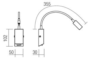 Redo 01-1193 - LED Fleksibilna lampica HELLO LED/3W/230V bijela