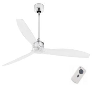 FARO 33394 - Stropni ventilator JUST FAN sjajni krom/prozirna + DU