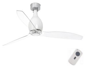 FARO 32020 - Stropni ventilator MINI ETERFAN bijela/prozirna + daljinski upravljač