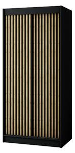 Zondo.hr Ormar za garderobu 100 cm Ladonna 1 (crna mat). Akcija -20%. 1045680
