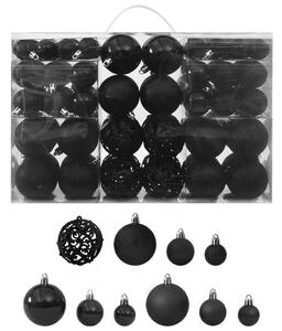 VidaXL Set od 100 božićnih kuglica crni