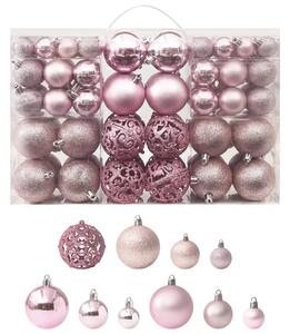 VidaXL Set od 100 božićnih kuglica ružičasti