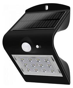 LED Solarna zidna svjetiljka LED/1.5W/3,7V IP65 crna