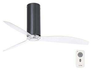 FARO 32035 - Stropni ventilator TUBE FAN crna/prozirna + daljinski upravljač