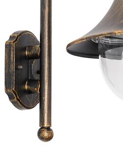 Klasična vanjska zidna svjetiljka antikno zlato IP44 - Daphne